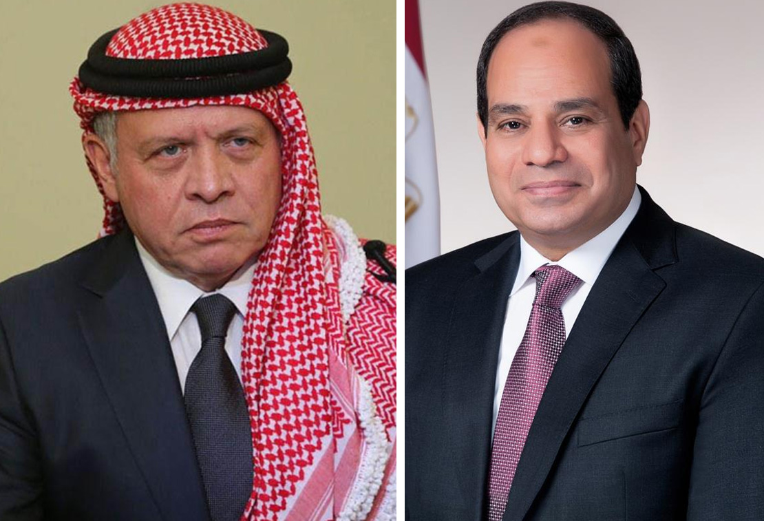 الملك يجري اتصالاً مع الرئيس المصري في إطار التنسيق المتواصل بشأن التطورات الخطيرة بغزة